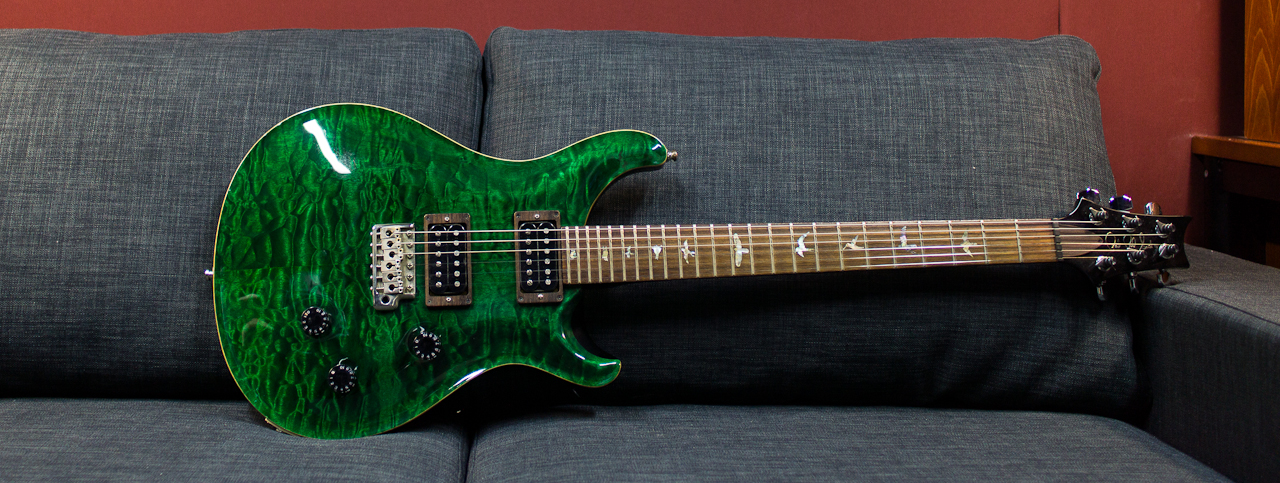 PRS Custom24 10-top/birds, emerald green (1996)